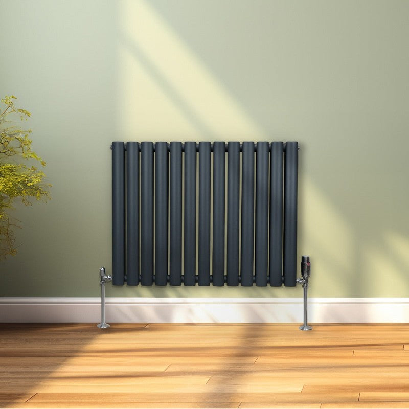 Oval Column Radiator 600mm x 780mm Anthracite Grey