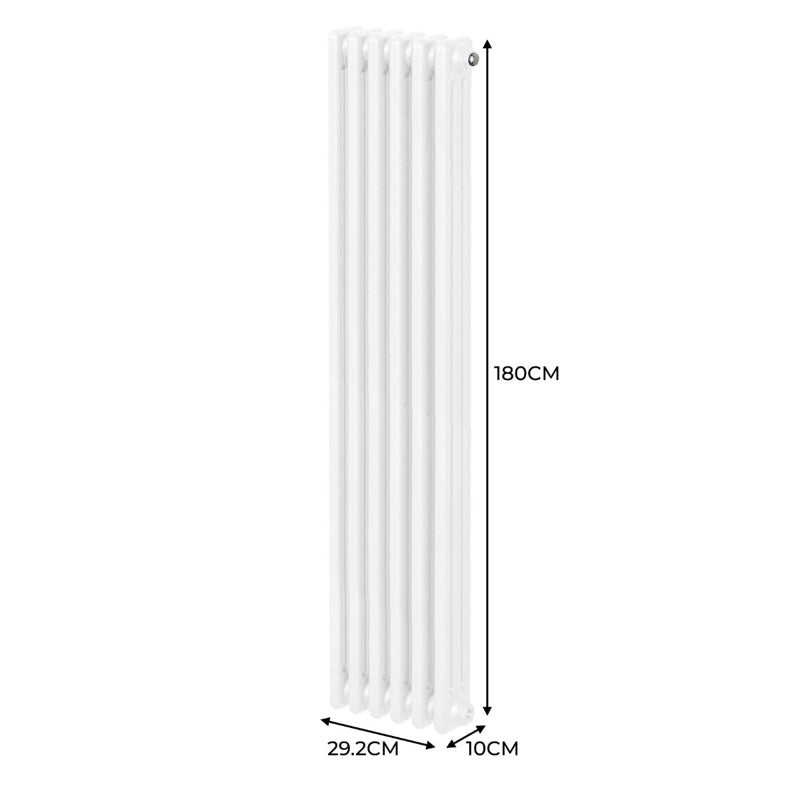 Traditional 3 Column Radiator - 1800 x 292mm - White