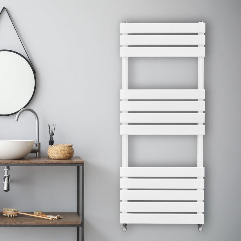 Flat Panel Towel Radiator 1200mm x 450mm White