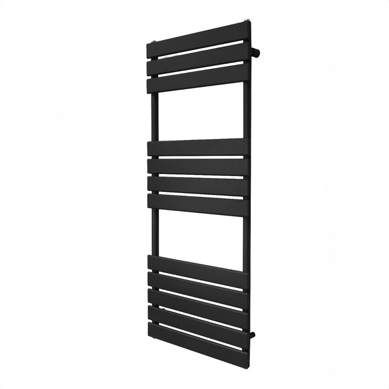 Flat Panel Towel Radiator 1200mm x 450mm Black