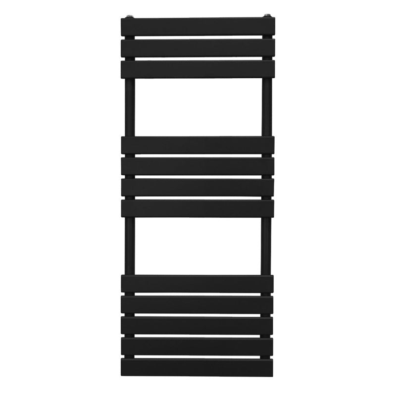 Flat Panel Towel Radiator 1200mm x 450mm Black