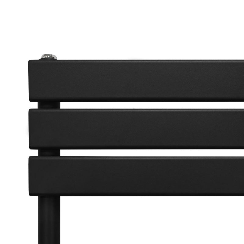 Flat Panel Towel Radiator 1200mm x 450mm Black