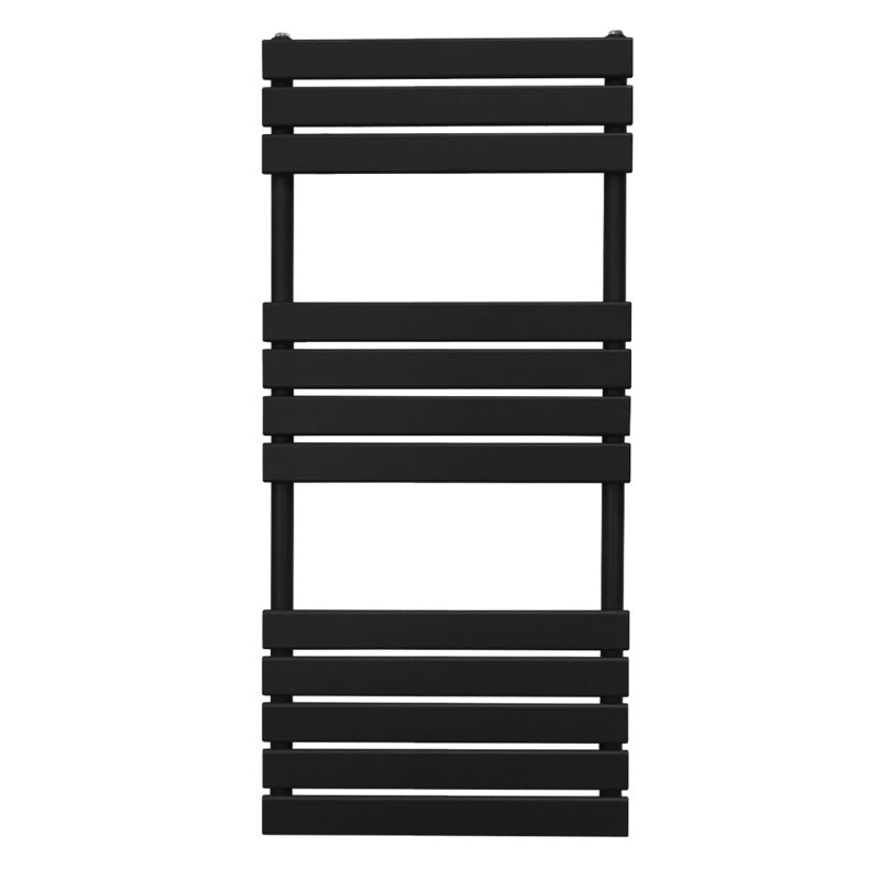 Flat Panel Towel Radiator 1200mm x 500mm Black