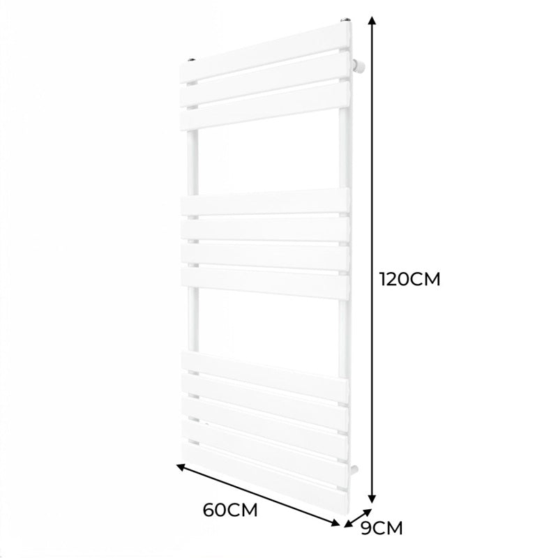 Flat Panel Towel Radiator 1200mm x 600mm White