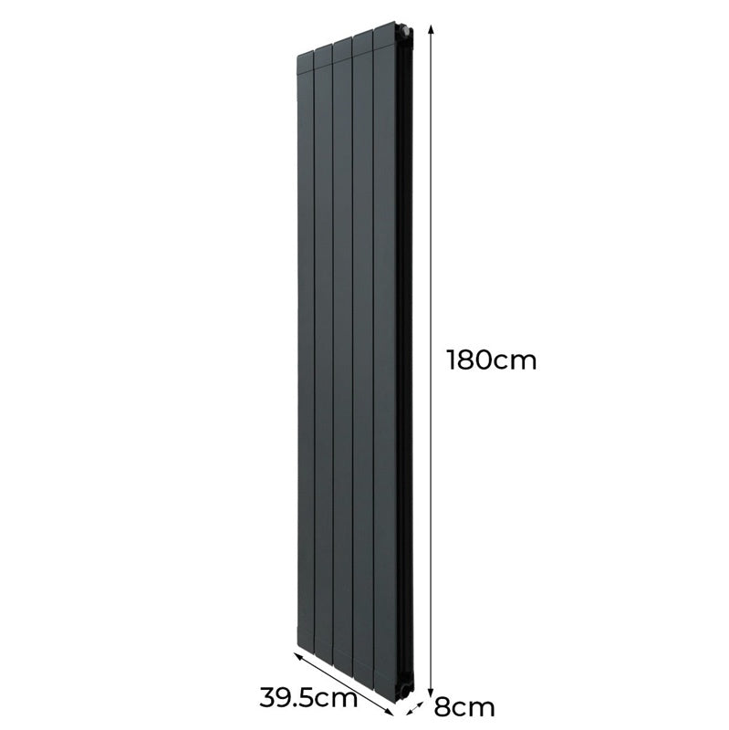 Aluminium Radiator 1800mm x 395mm Anthracite Grey