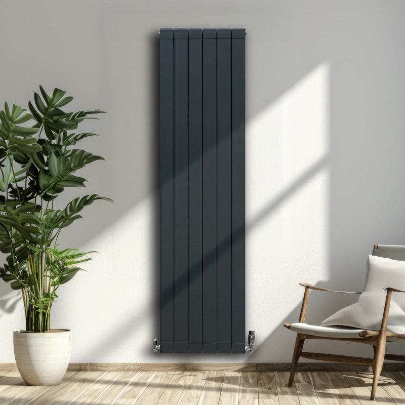 Aluminium Radiator 1800mm x 475mm Anthracite Grey