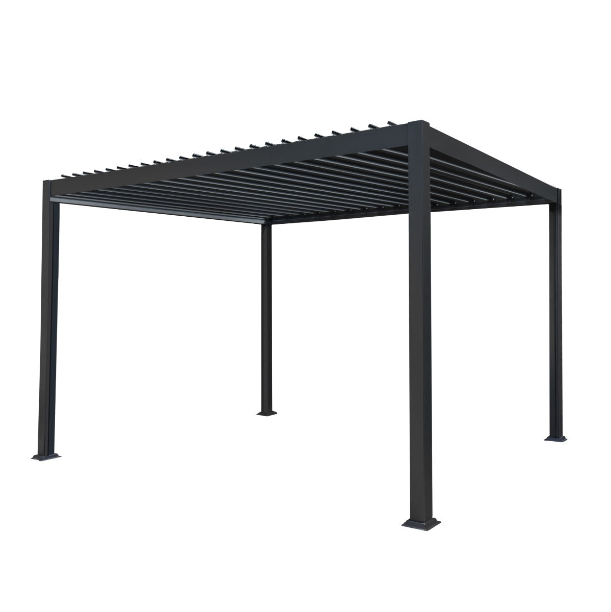 Anthracite Aluminium Pergola - 3m x 4m