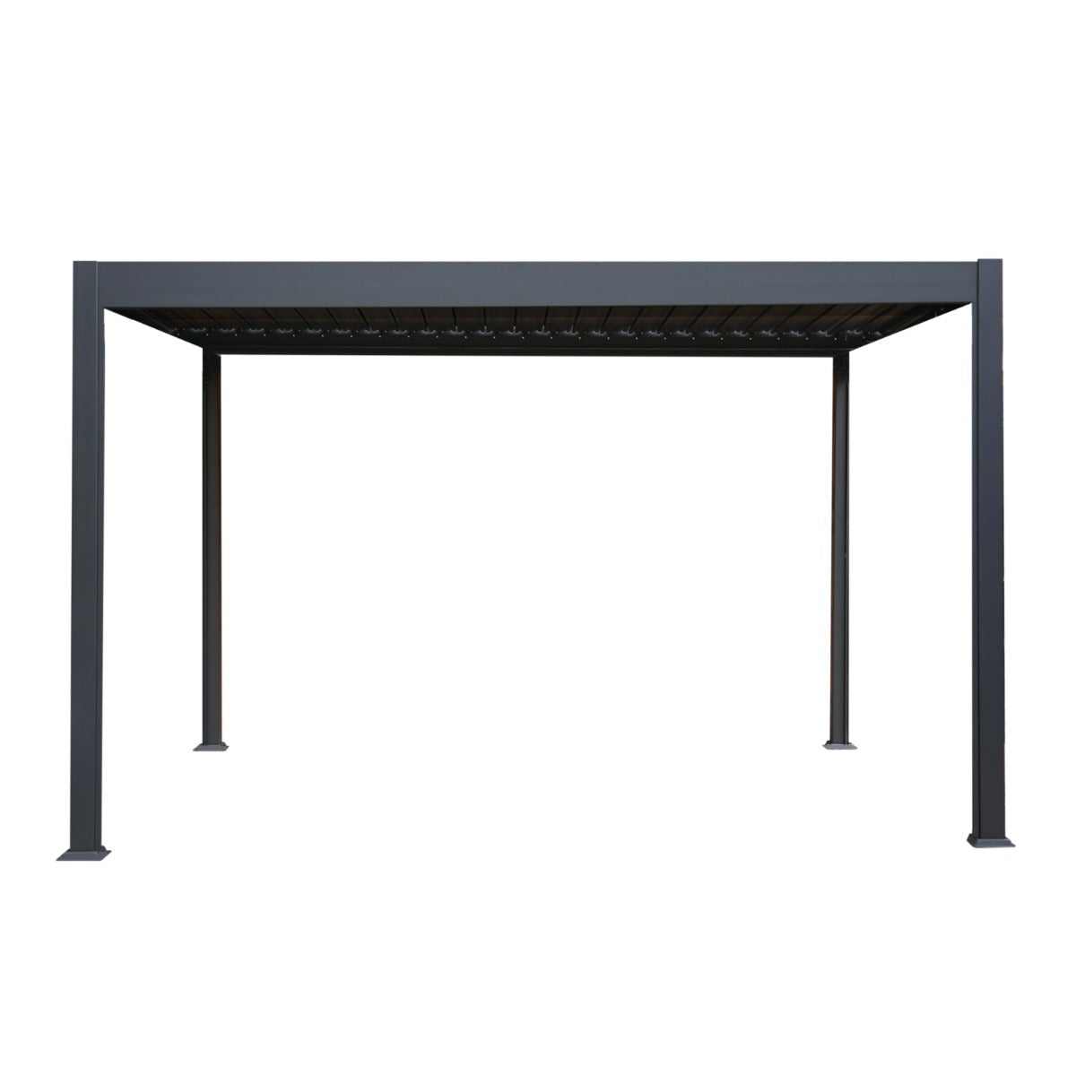 Anthracite Aluminium Pergola - 3m x 4m