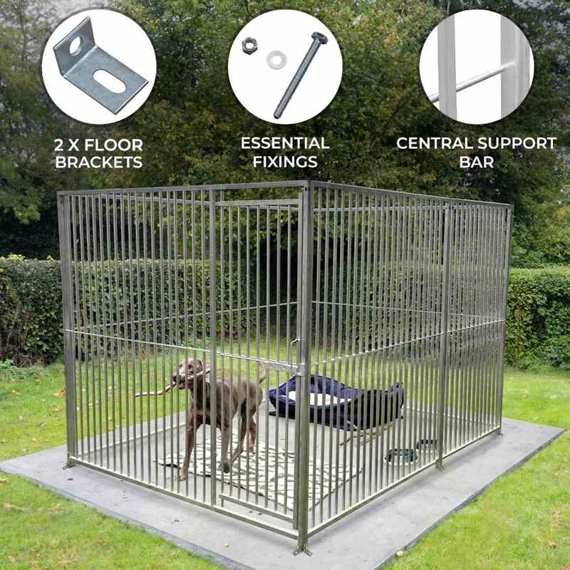 1m Dog Run Panel With Door 8cm Bar Spacing