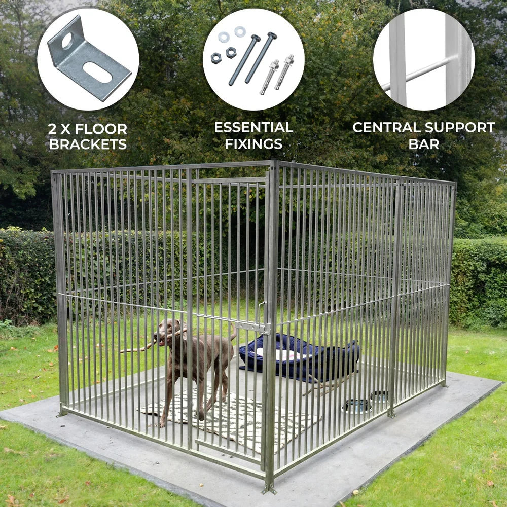 2m Dog Run Panel 8cm Bar Spacing
