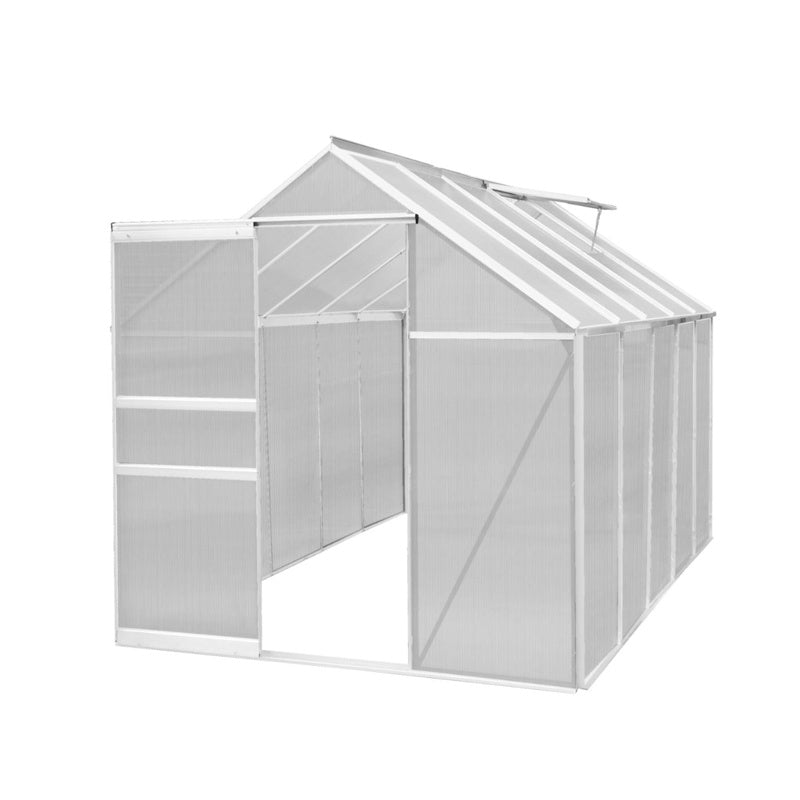 Polycarbonate Greenhouse 6ft x 10ft Silver