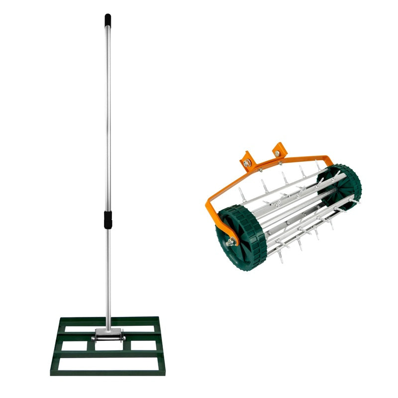50cm Lawn Leveller & Aerator Green