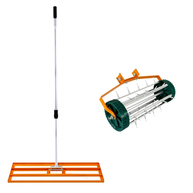 100cm Lawn Leveller & Aerator Orange
