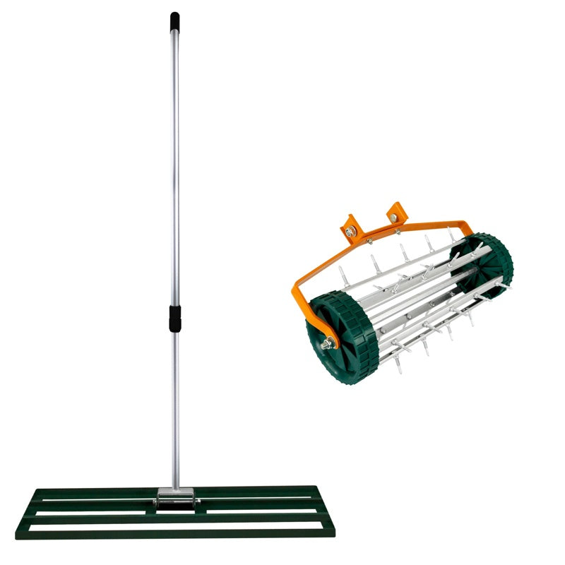 100cm Lawn Leveller & Aerator Green