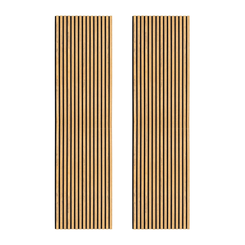 Acoustic Slat Wall Panels x 2 - Oak