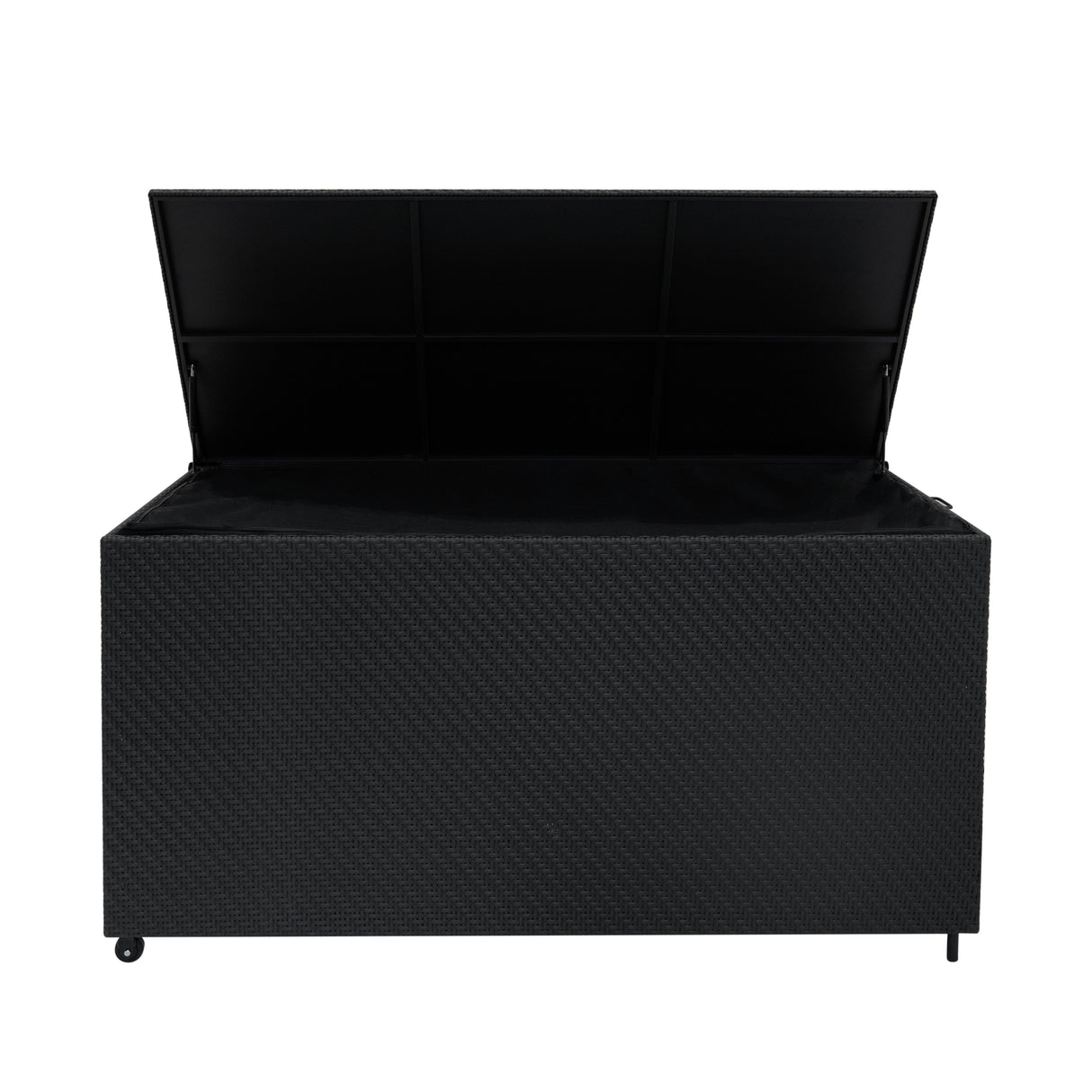 Serafina Rattan Cushion Storage Box 700L - Black