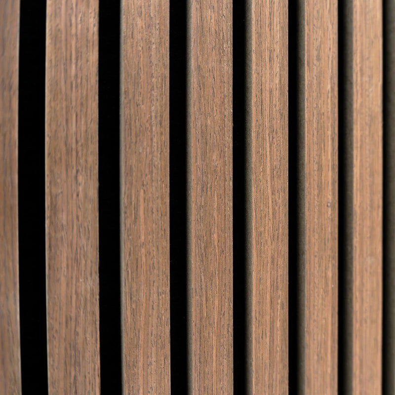 Acoustic Slat Wall Panels x 2 - Dark Walnut
