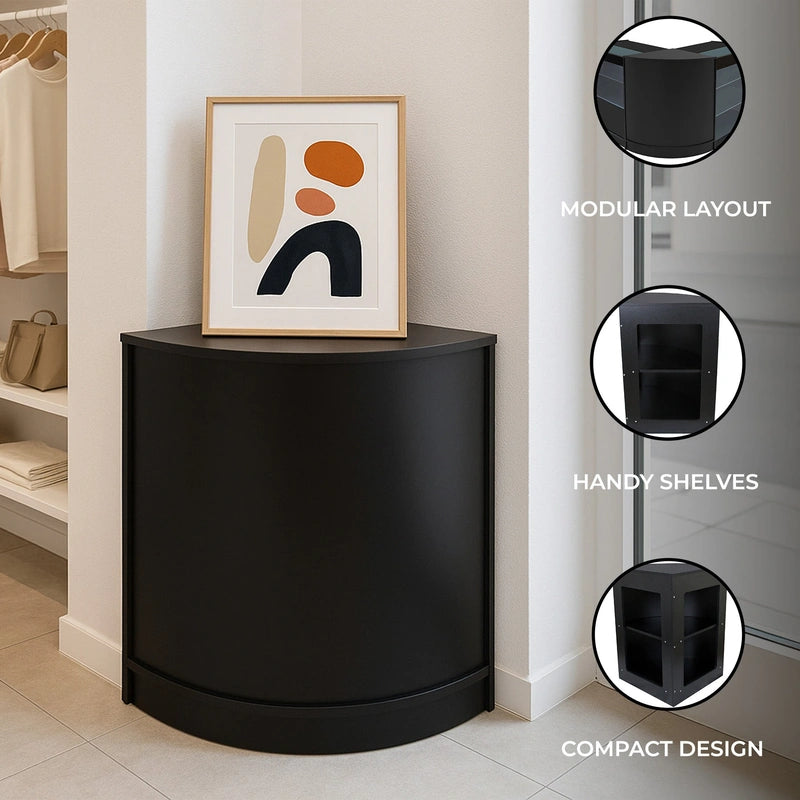 Retail Shop Corner Counter CM60 - Black