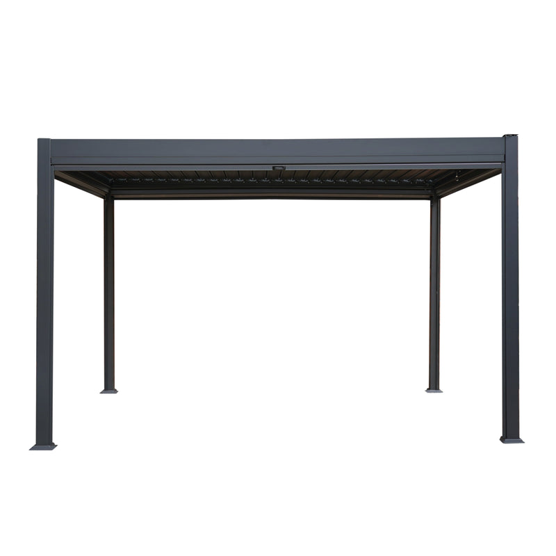 Aluminium Pergola With Anthracite Blinds - 3m x 4m