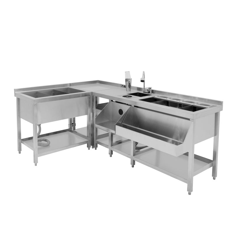 Deluxe Modular Cocktail Bar Station with Ice Well