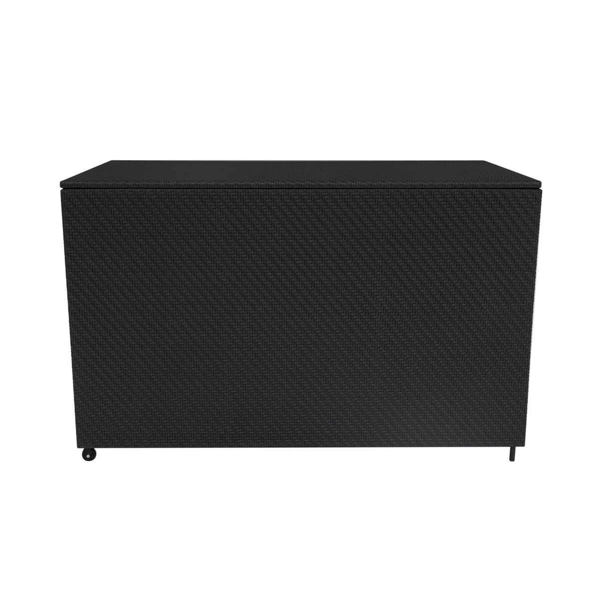 Serafina Rattan Modular 6 Piece Furniture Set & 996L Storage Box – Black