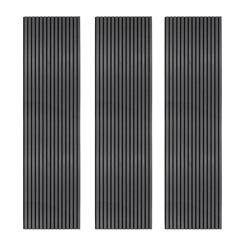 Acoustic Slat Wall Panels x 3 Anthracite Grey