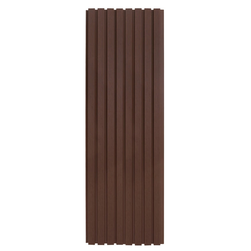 WPC Slatted Wall Cladding x 4 Panels Brown