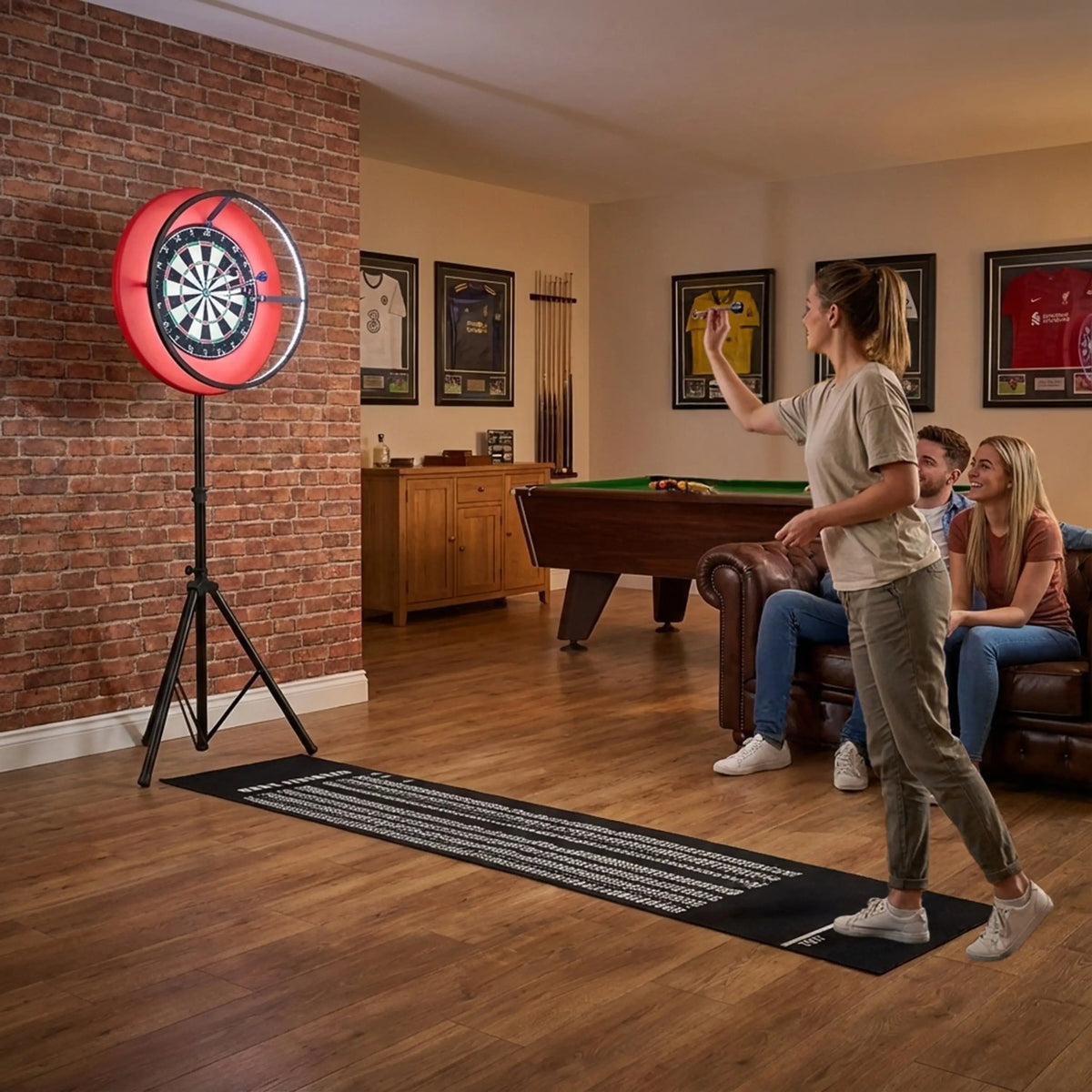 Dart Board Set With LED Surround