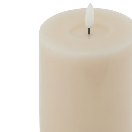Luxe Collection Melt Effect 3.5x9 Taupe LED Wax Candle