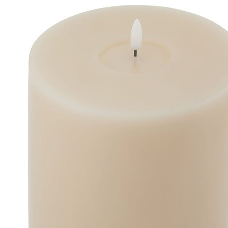 Luxe Collection Melt Effect 6x12 Taupe LED Wax Candle