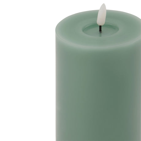 Luxe Collection Melt Effect 3.5x9 Sage LED Wax Candle