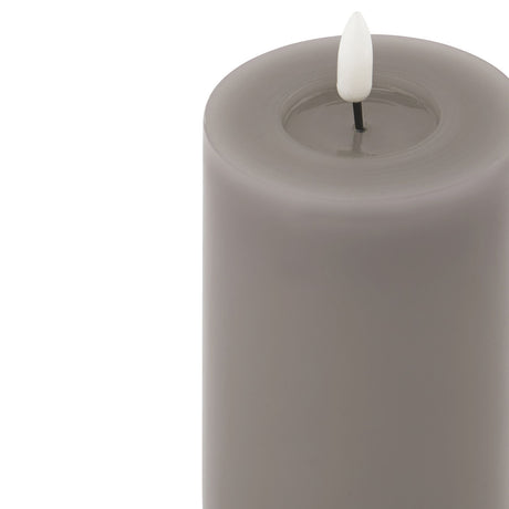 Luxe Collection Melt Effect 3x6 Grey LED Wax Candle