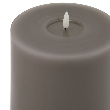 Luxe Collection Melt Effect 6x8 Grey LED Wax Candle