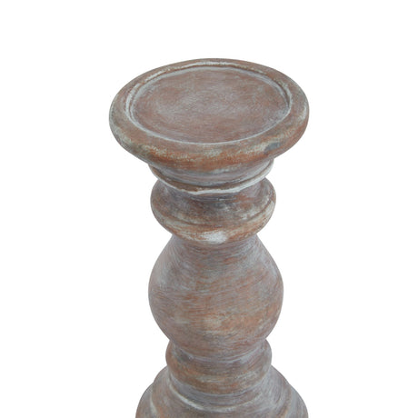 Siena Small Brown  Column Candle Holder
