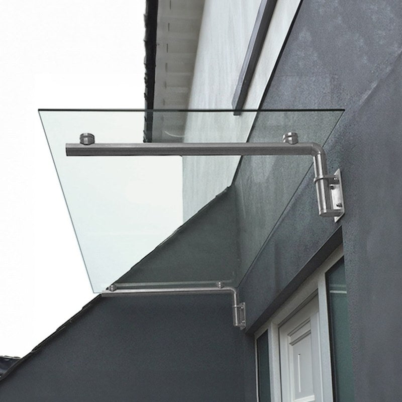 Glass Door Canopy & Brackets - 120cm W x 80cm D