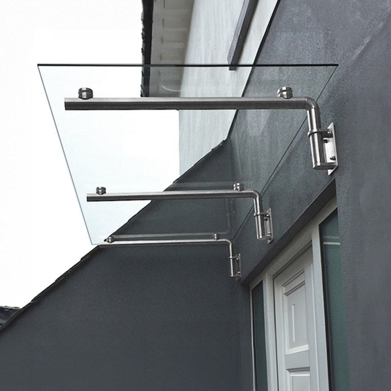 Glass Door Canopy & Brackets - 180cm W x 80cm D