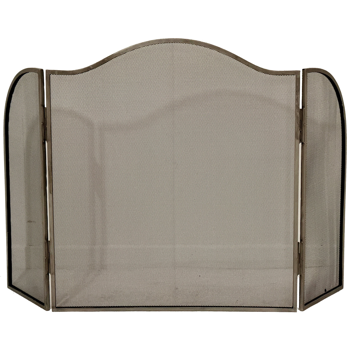 Antiqued Silver Fire Screen