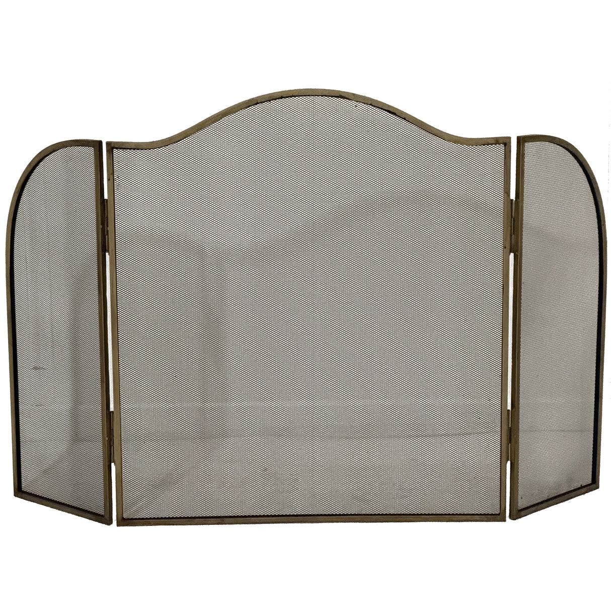 Antiqued Brass Large Fire Screen
