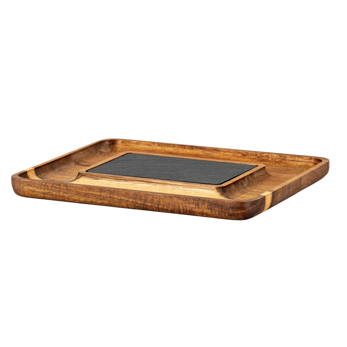 Acacia Serving Tray with Slate