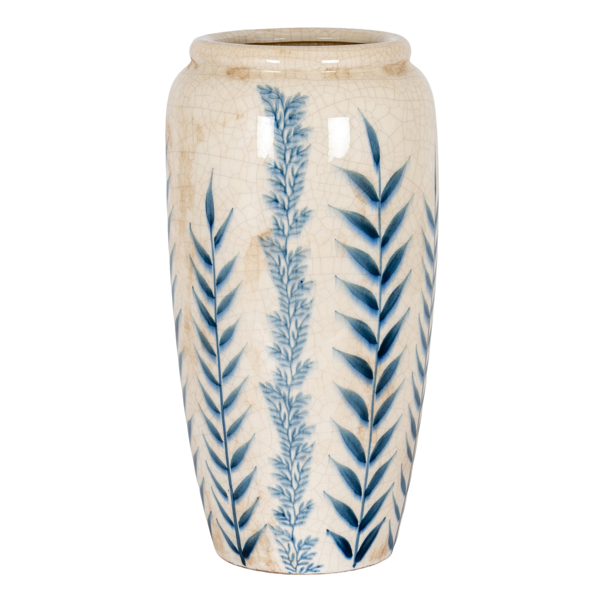 Large Blue Flora Tall Olpe Vase
