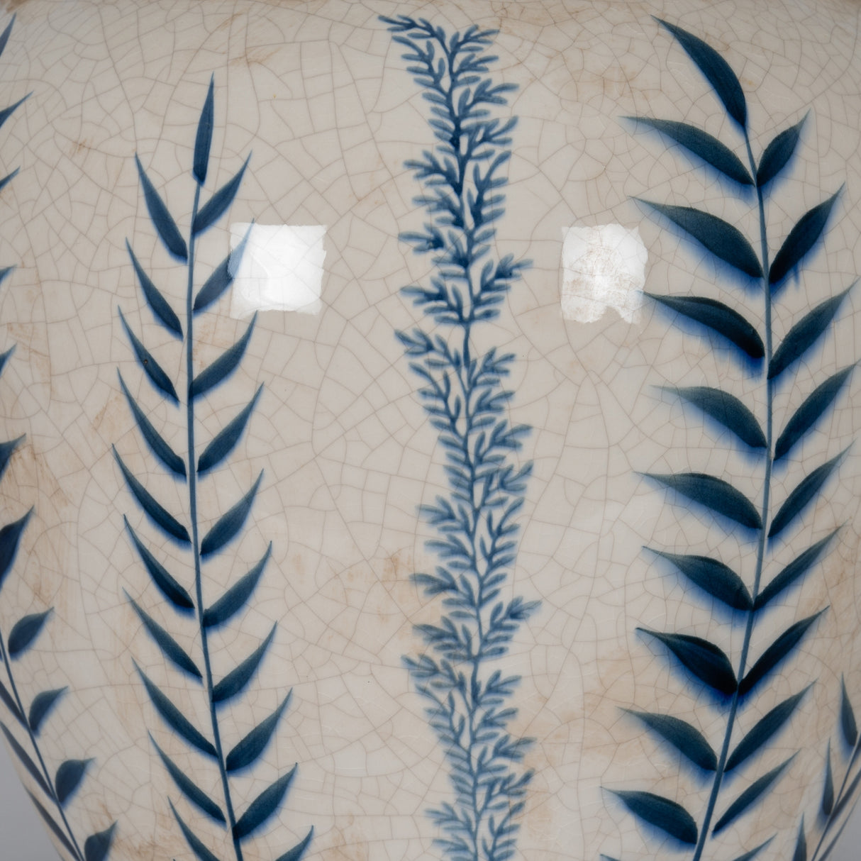 Blue Flora Amphora Vase