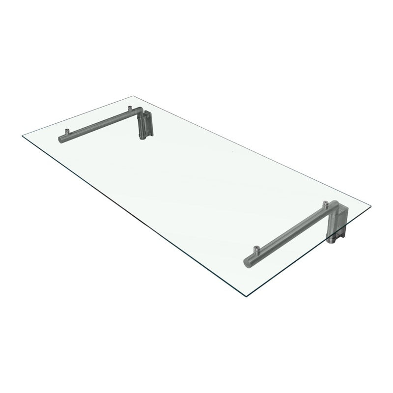 Glass Door Canopy & Brackets - 144cm W x 80cm D