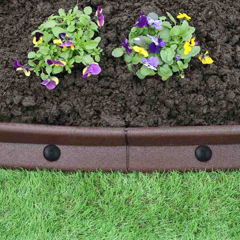 Flexible Lawn Edging Brown 1.2m x 46
