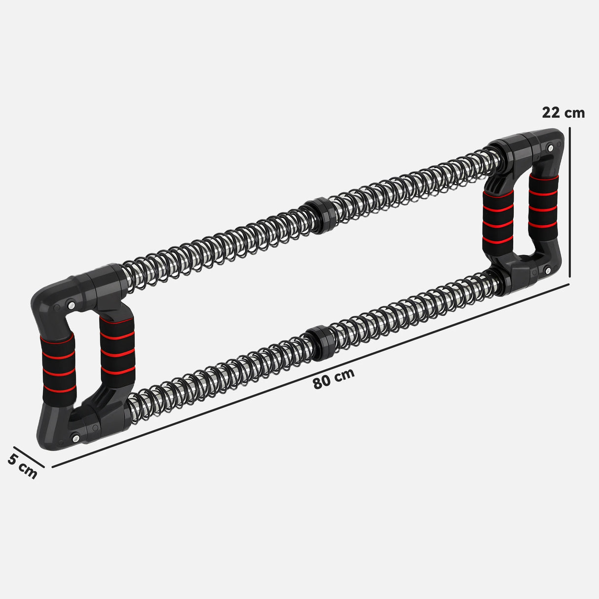 SPORTNOW Chest Expander, with 10-50kg Adjustable Resistance, for Home Gym, Office, Travel Workout