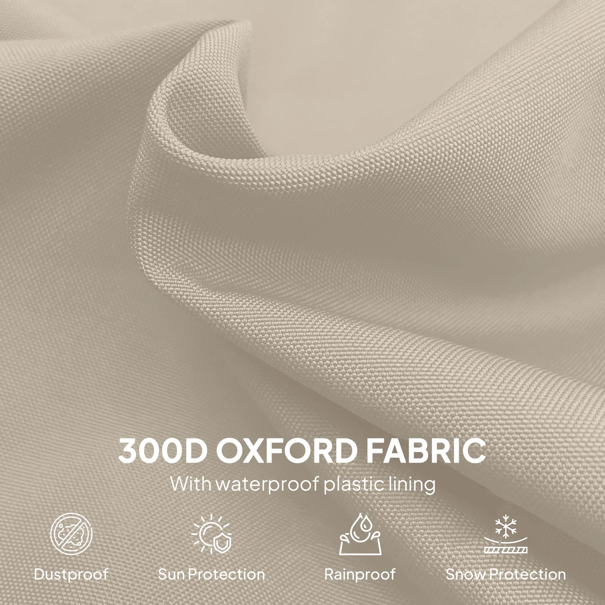 Outsunny Parasol Cover, 600D Oxford Cantilever Umbrella Cover Fit for 2-4m Parasol, Banana Umbrella Protector with Zipper for Outdoor Garden, Patio, White