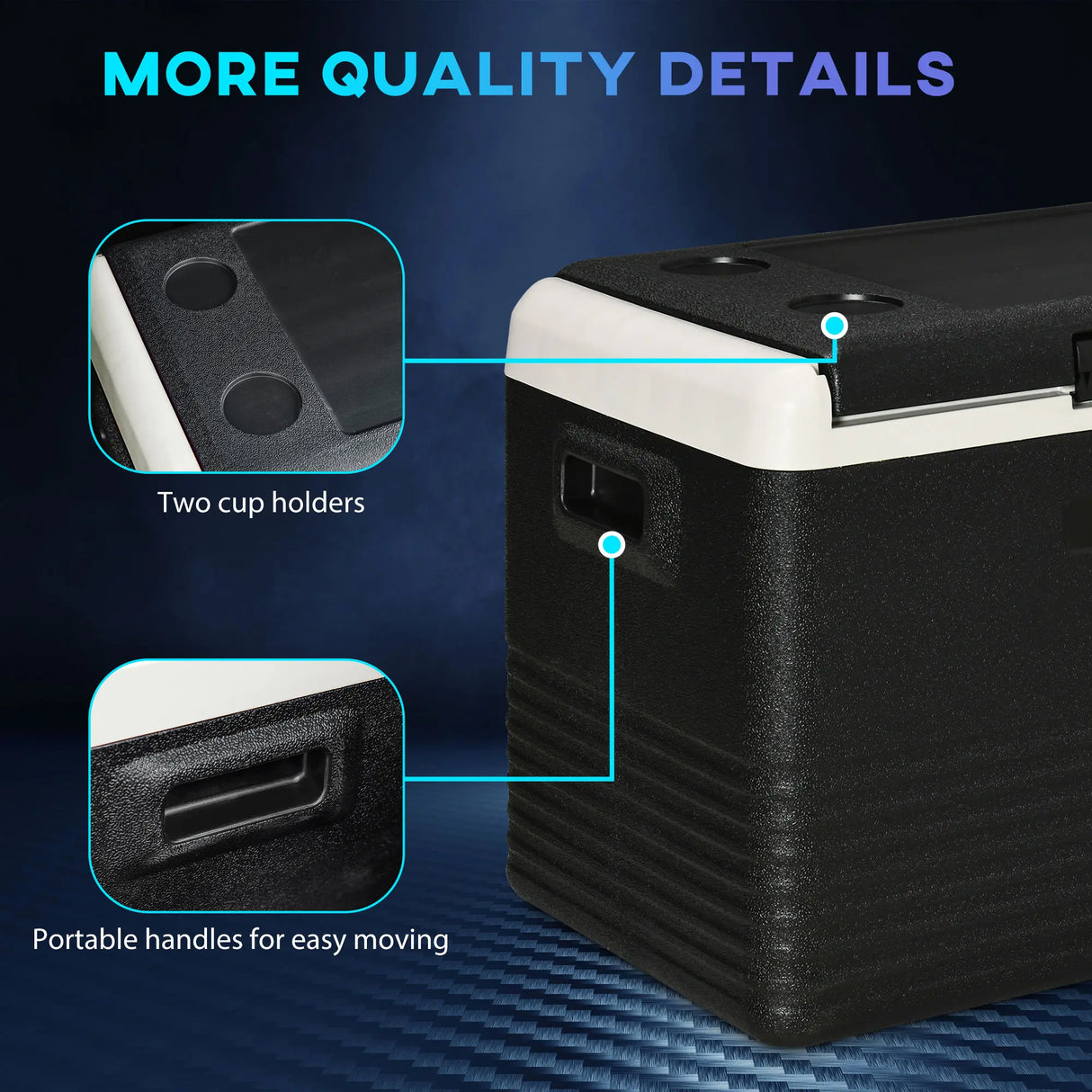 Outsunny 40L Portable Car Refrigerator - Grey and Black