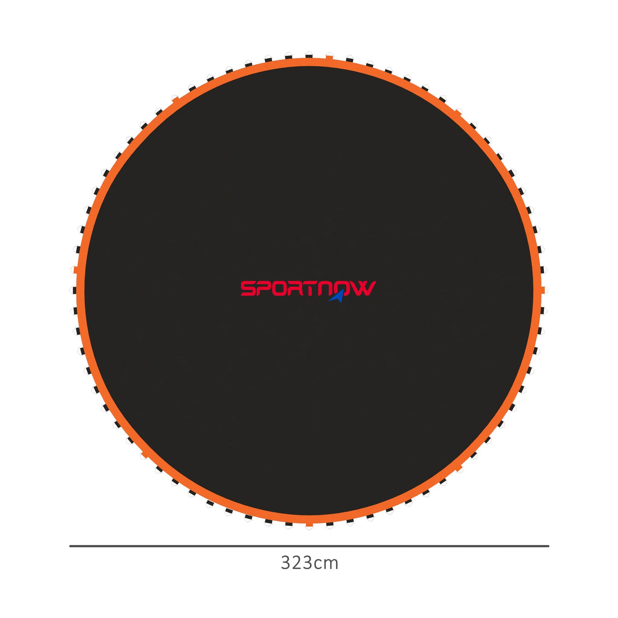 SPORTNOW Replacement Trampoline Mat with Spring Pull Tool, 72 V-Hooks, for 12ft Trampoline using 14cm Springs, Orange