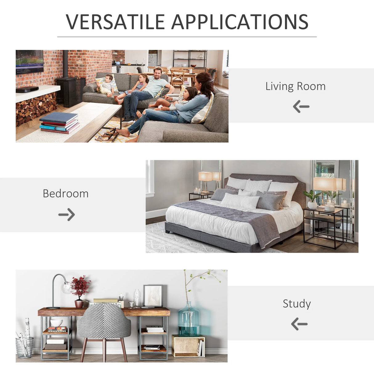 HOMCOM 3-tier 9 Cubes Storage Unit Particle Board Cupboard Bookcase Organiser Home Office Shelves, White