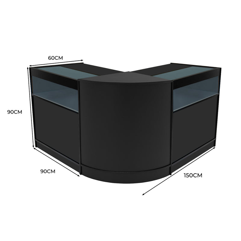 Iris LED Shop Counter Set CM60 & 2 x B900 - Black