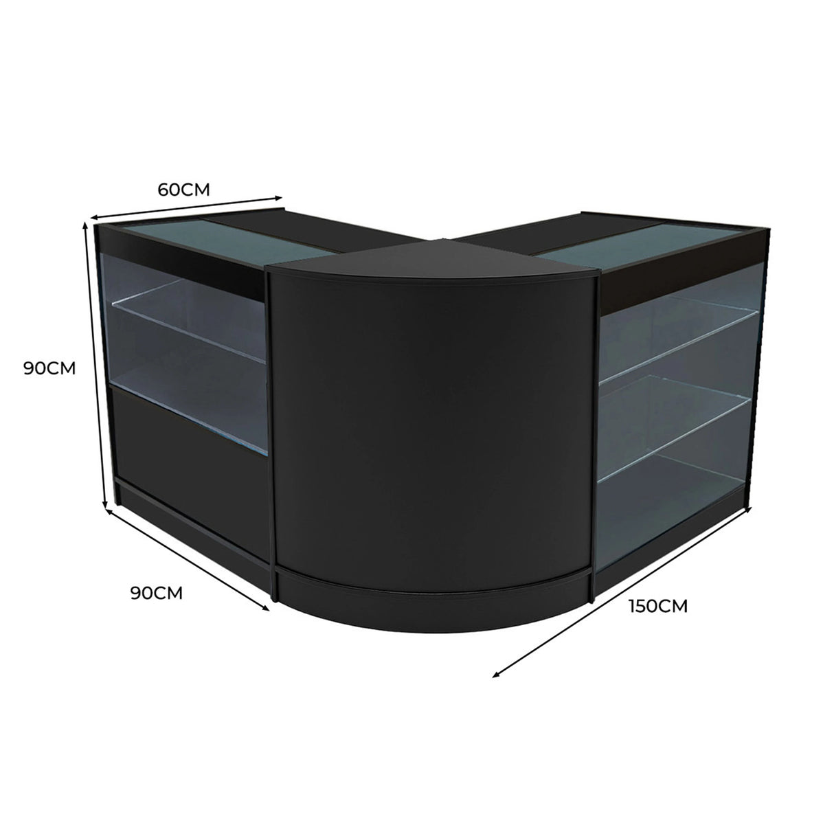 Hera LED Shop Counter Set K900, C900 & CM60 - Black